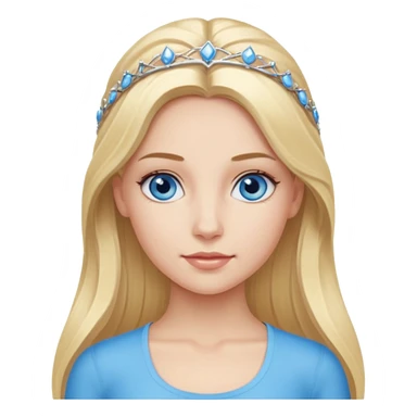  long blown out blonde hair woman blue eyes pilates princess  sticker