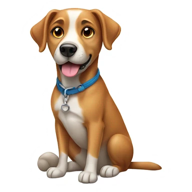 A dog chilling on a summer sticker