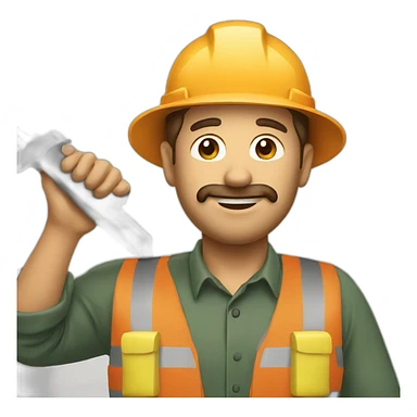 An forestry engineer with a vertex sticker