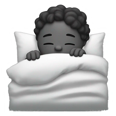 black and white sleeping  sticker