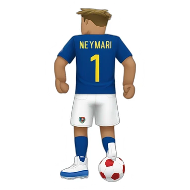 Neymar with white pants Rubix cube sticker