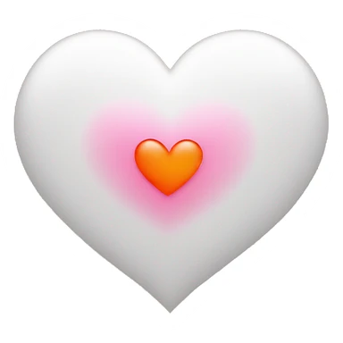 heart red orange white pink  sticker