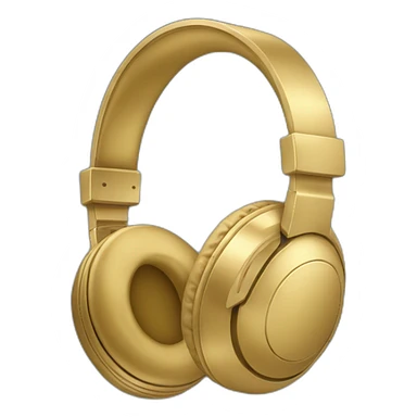 wireless all gold headphones icon style sticker