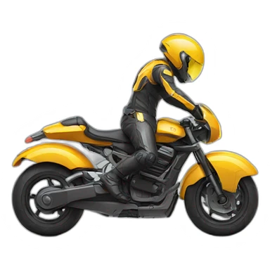 Futuristic moto without wheels in profile sticker