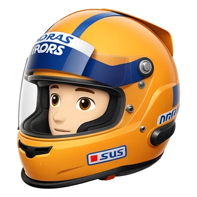Lando Norris driving helmet f1  sticker