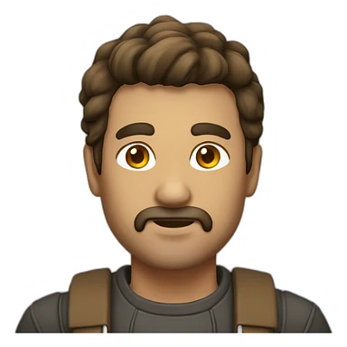 homme imberbe cicatrice front sticker