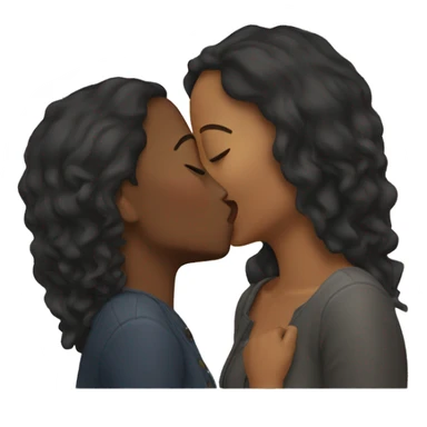 two women kissing  sticker