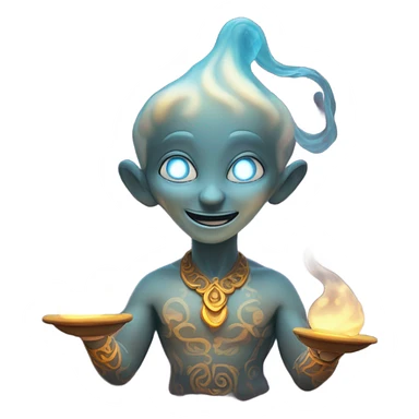 Ghostly genie sticker