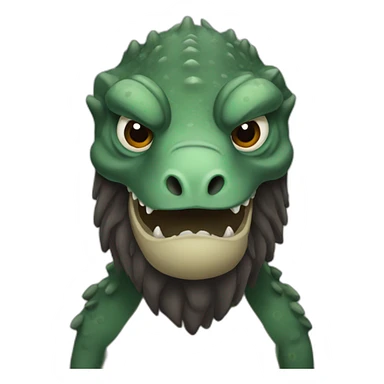 Komodo with beard sticker