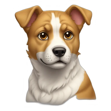 Chat sur chien sticker