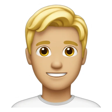 Young man blond hair sticker