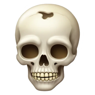 skull emoji but coquette sticker