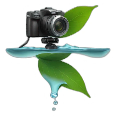 ptz-camera-recording-leaf-on-water-flow sticker