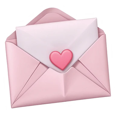 light pink love letter sticker