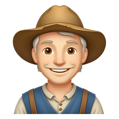 medieval farmer smiling sticker
