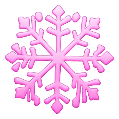 Pink snowflake sticker