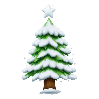 Christmas tree snow sticker