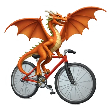 Dragón en bici sticker