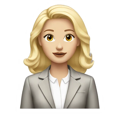 blonde girl with chanel blazer sticker
