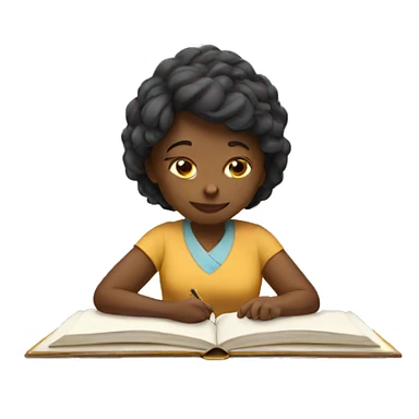 Woman studying sticker