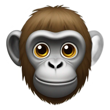 Monkey- letter M sticker