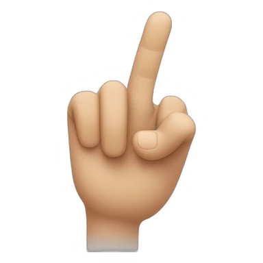 hand with 2 finger  up sticker