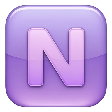 Netflix aesthetic "N" logo in pastel purple sticker