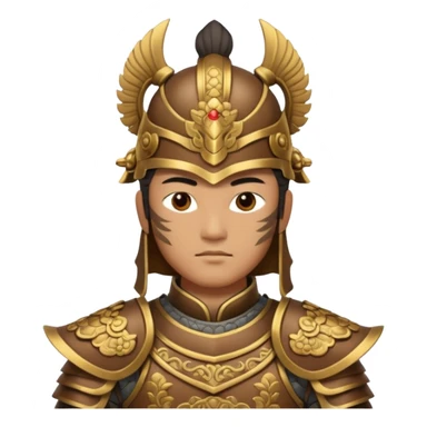 ancient Chinese warrior in armor sticker