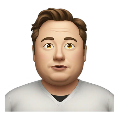 Fat Elon Musk sticker