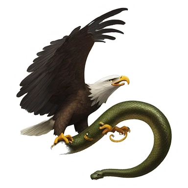eagle grabbing snake sticker