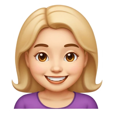 make an emoji of a woman with big cheeks sticker