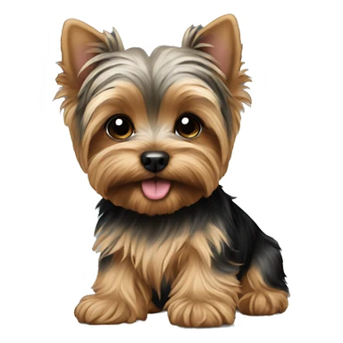 Yorkie puppy sticker