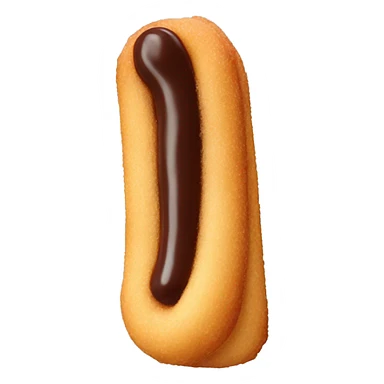 Churro with chocolate dipped tip sticker