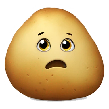 Sad potato sticker