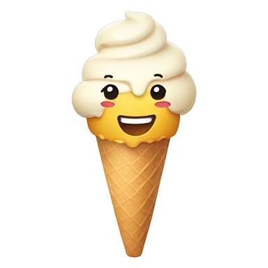 cute eating ice cream smiling  sticker