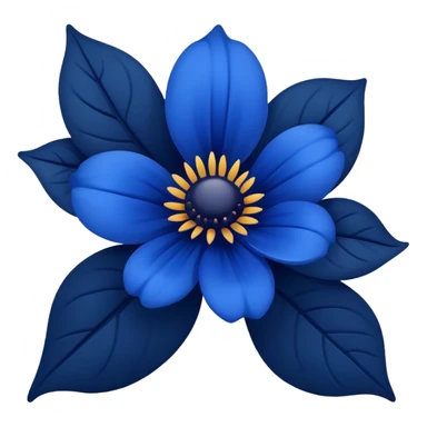 dark blue flover sticker