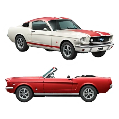Red ford mustang  sticker