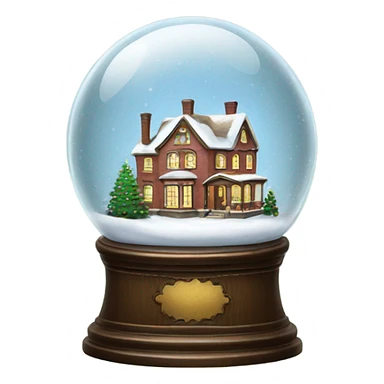 Realistic Victorian Christmas snowglobe sticker