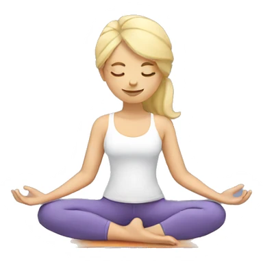 Blonde lady doing yoga sticker