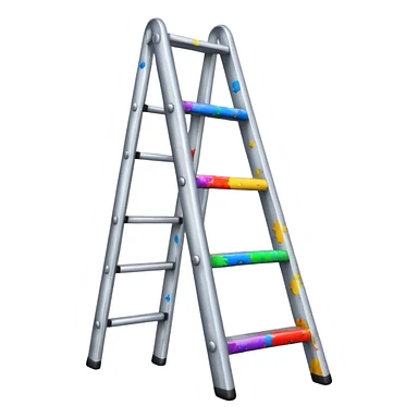 Metal ladder with paint splatters sticker