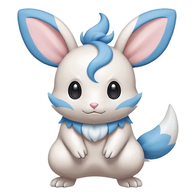 Minun-Pachirisu-Minccino-Pokémon-fusion, full body sticker
