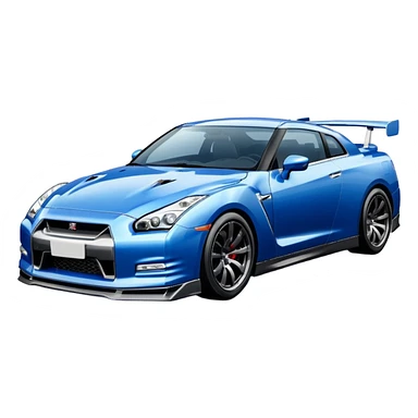 Nissan Skyline GT-R blue and white  sticker