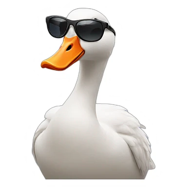 Goose in sunglasses  sticker