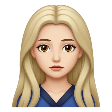 long haired make up arist sticker