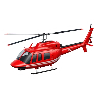 Bell 206 - Bell Helicopter (Model Year: 2021) (Iconic colour: Red) sticker