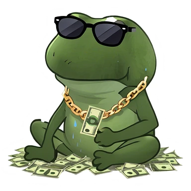 bufo money rain sticker