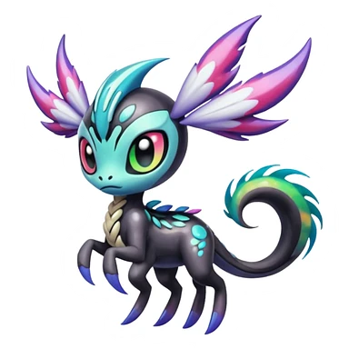 Colorful Shiny Edgy Cool Badass Painted Splashed Exotic Meloetta-Palkia-Venom-Stitch-Fakémon-creature-hybrid sticker