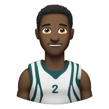 Athletic black man  sticker