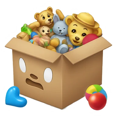 box full of toys sticker