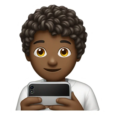 boy with i-phone sticker